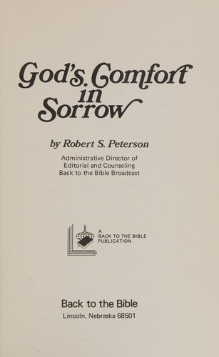 God's Comfort in Sorrow