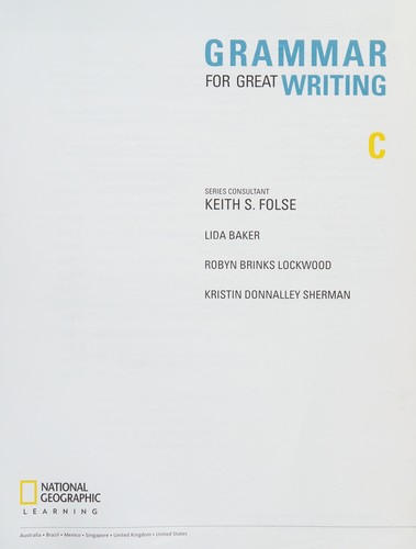 Grammar for Great Writing C