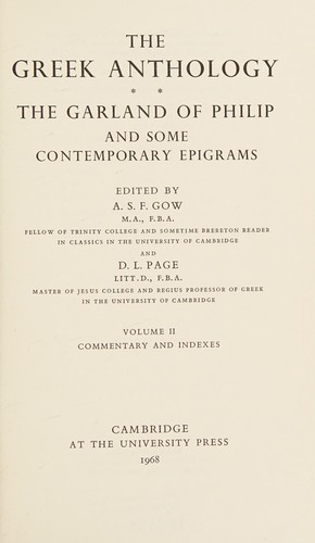 Greek Anthology Volume 2