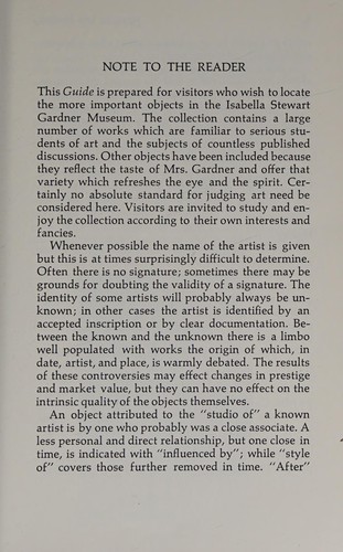 Guide to the collection