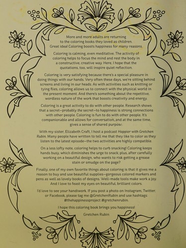 Happiness Project Mini Posters : a Coloring Book