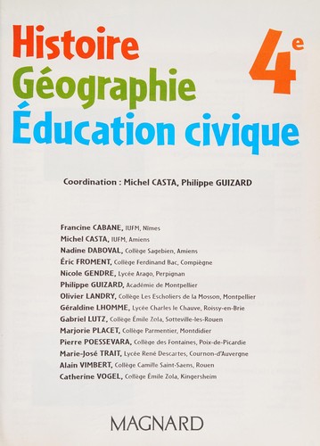 Histoire geographie quatriÃ¨me