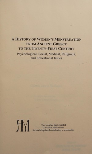A history of women's menstruation from ancient Greece to the twenty-first century