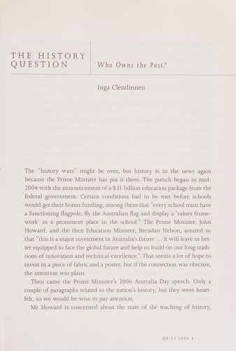 The History Question