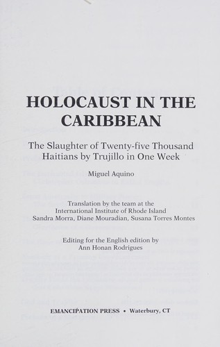 Holocaust in the Caribbean
