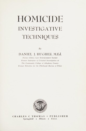 Homicide: investigative techniques