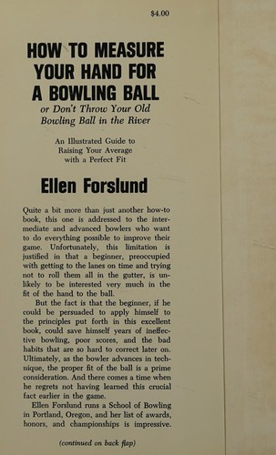 How to measure your hand for a bowling ball, or, Don't throw your old bowling ball in the river