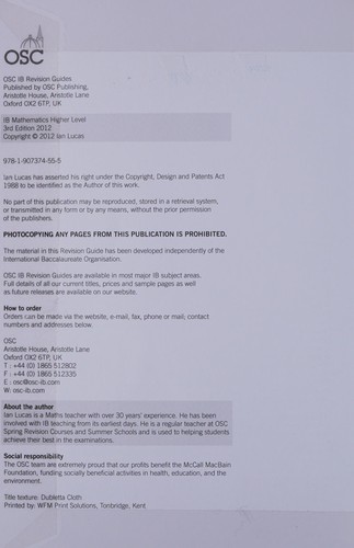 IB Mathematics Higher Level