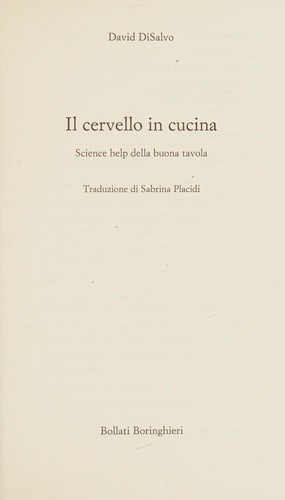 Il cervello in cucina. Science help della buona tavola