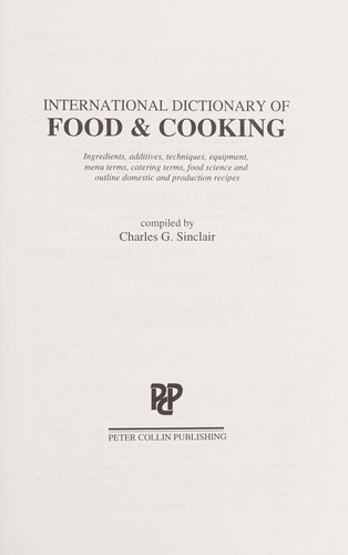 International dictionary of food & cooking