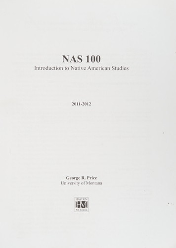 Introduction to Native American Studies (University of Montana)