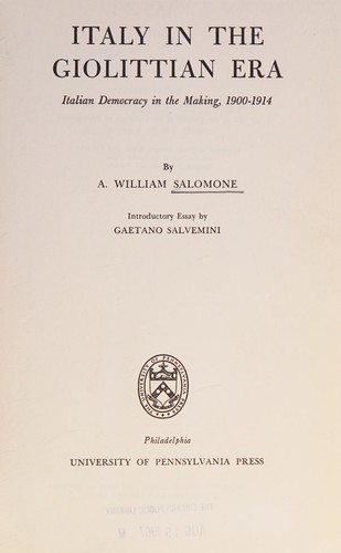 Italy in the Giolittian Era