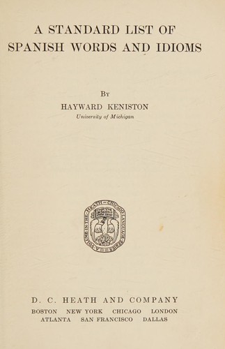 Keniston Std List Sp Words & Id