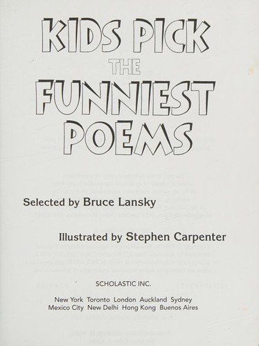 Kids Pick the Funniest Poems