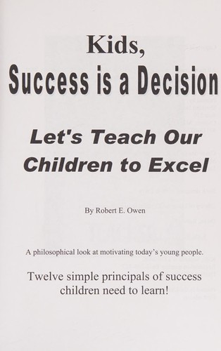 Kids, Success Is a Decision