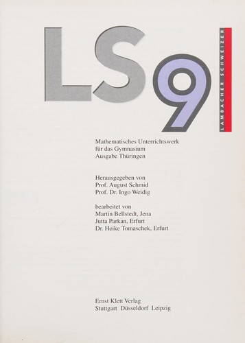 Lambacher Schweizer - Ausgabe fur Thuringen : Lambacher-Schweizer, Ausgabe Thuringen, EURO, 9. Schuljahr
