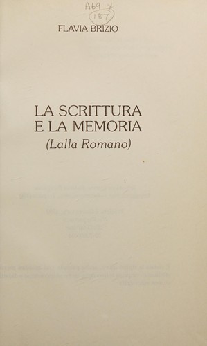La scrittura e la memoria