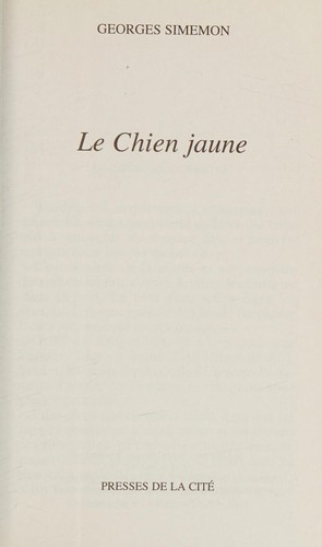 Le Chien jaune - Edition Collector (Policiers) (French Edition)