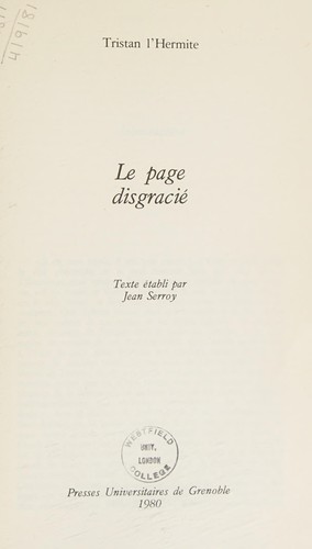Le page disgracié
