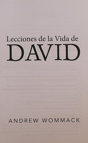 Lessons from David