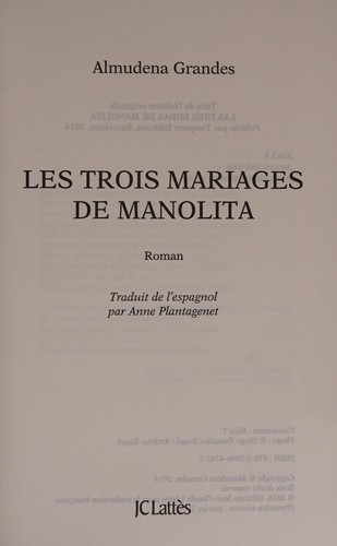 Les trois mariages de Manolita (Littérature étrangère) (French Edition)