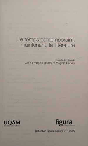 Le temps contemporain