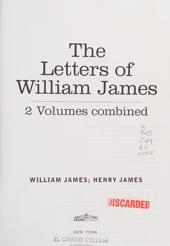 The Letters of William James