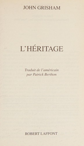 L'Heritage (French Edition)
