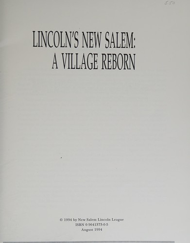 Lincoln's New Salem