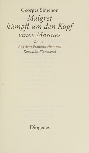 Maigret kampft um den Kopf eines Mannes