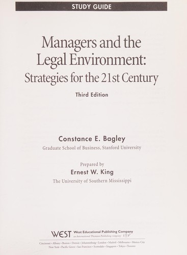 Managers and the Legal Environment : Strategies for the 21st Century