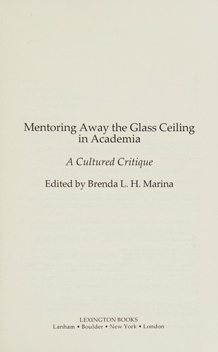 Mentoring Away the Glass Ceiling in Academia