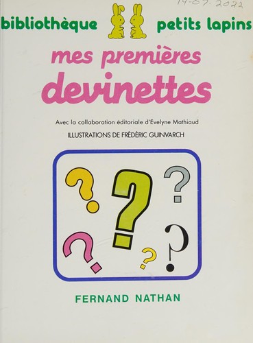 Mes premieres devinettes