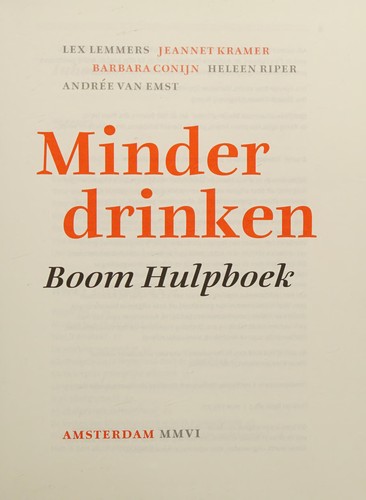 Minder drinken (Boom Hulpboek)