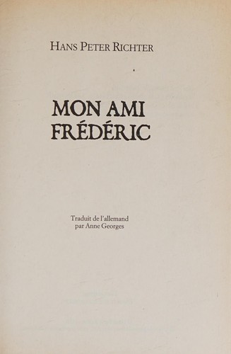 Mon Ami Frederic (French Edition)