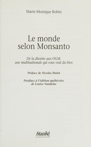 Monde Selon Monsanto