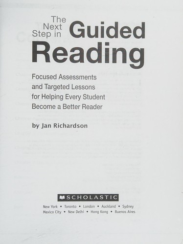 The next step in guided reading