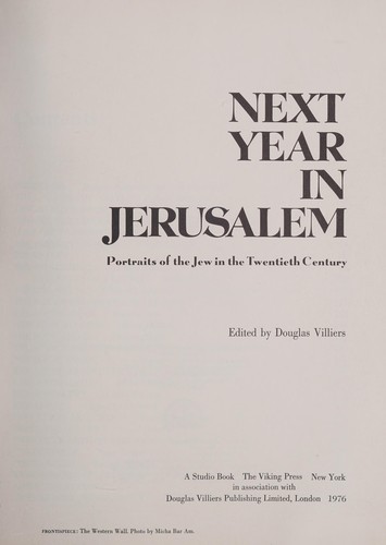 Next year in Jerusalem