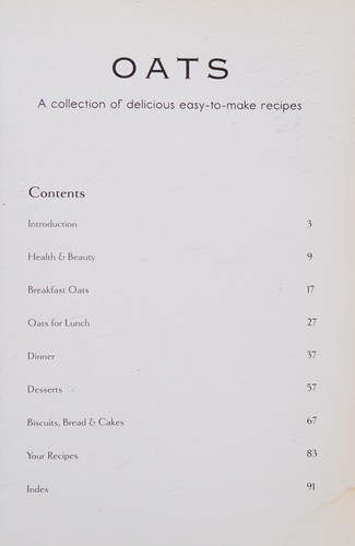 Oats 'a collection of delicious easy-to-make recipes'
