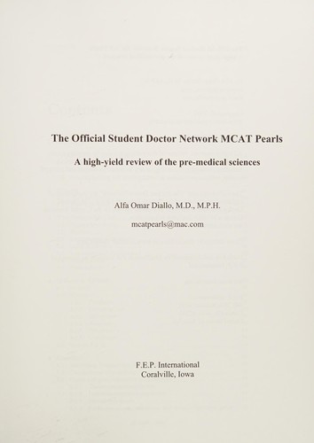 The Official Student Doctor Network MCAT Pearls