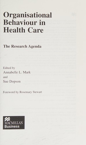 Organisational Behaviour in Health Care