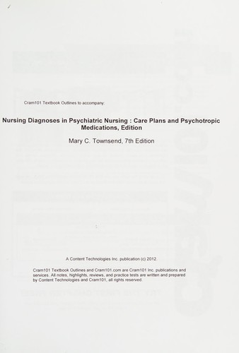 Outlines & Highlights for Nursing Diagnoses in Psychiatric Nursing