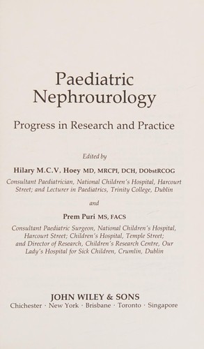 Paediatric Nephrourology