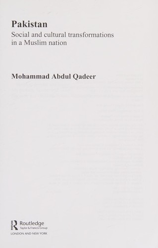 Pakistan - Social and Cultural Transformations in a Muslim Nation