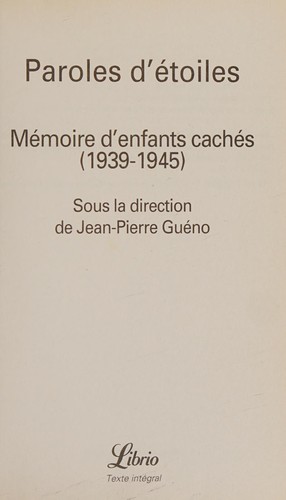 Paroles d'Ã©toiles (French Edition)
