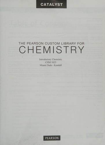 Pearson Custom Library, Introductory Chemistry