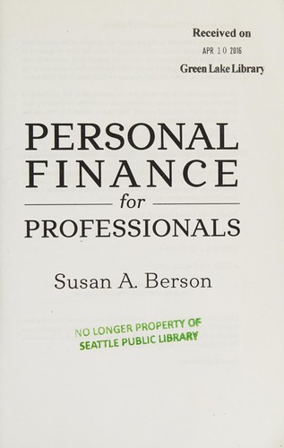 Personal Finance for Professionals