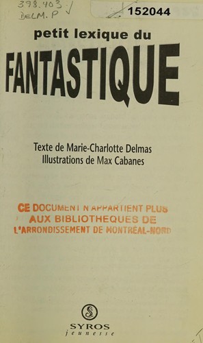 Petit lexique du fantastique