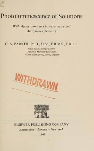 Photoluminescence of Solutions