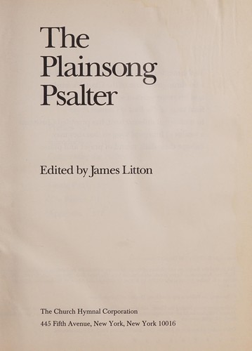 Plainsong Psalter